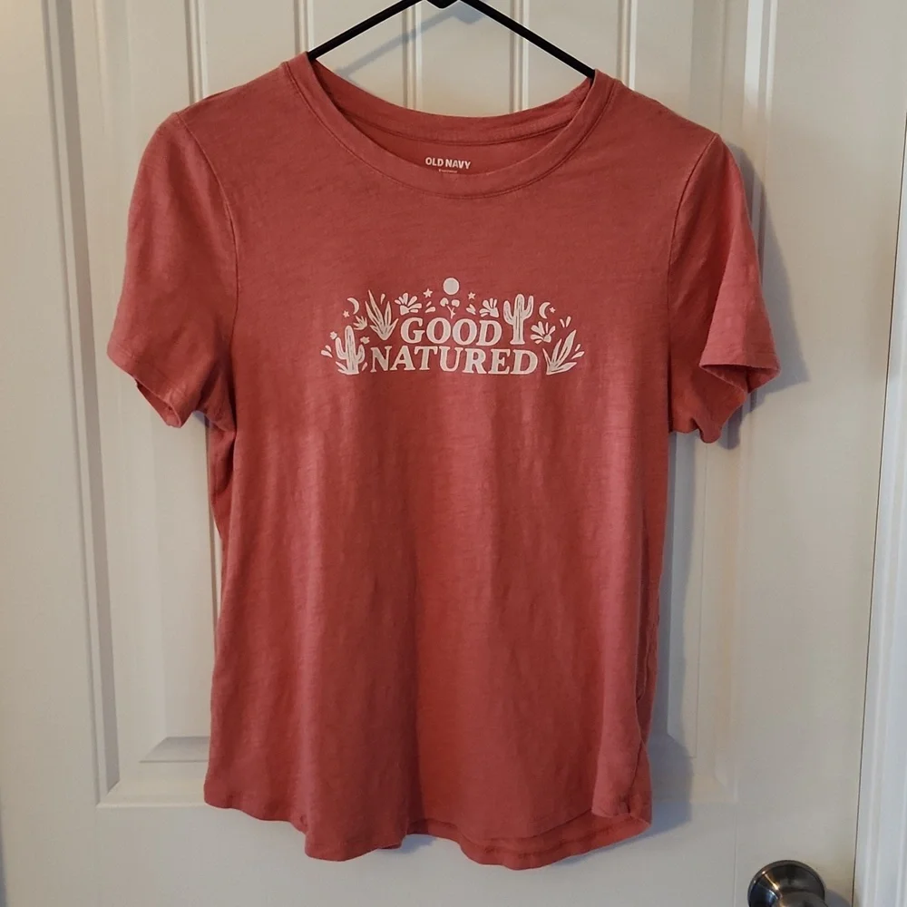 "Good natured" coral cactus tshirt - Picture 3 of 6